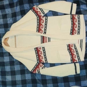 Dope knitted alpaca- style sweater. 21.5 pit2pit, 35 length, 21.5 sleeve inseem